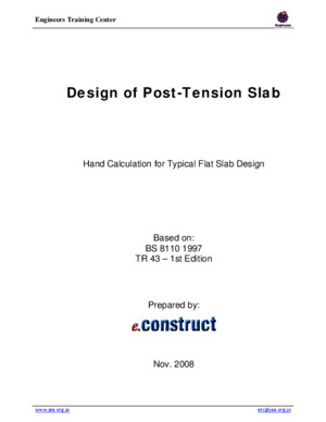 Post-tension Flat Slab Design Example