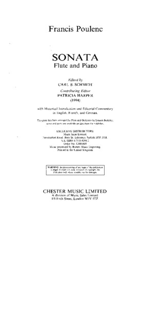 Poulenc - Oboe Sonata