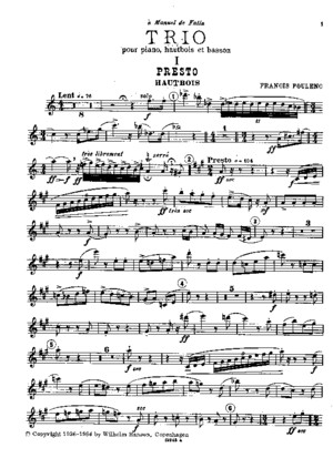 Poulenc - Trio for Oboe, Bassoon, And Piano