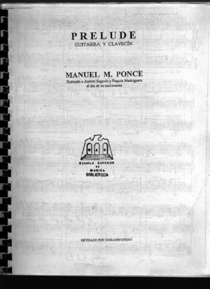 Preludio Guitarra y Piano Manuel Ponce