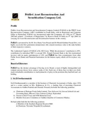 Pridhvi Asset Reconstruction and Securitisation Company Ltd