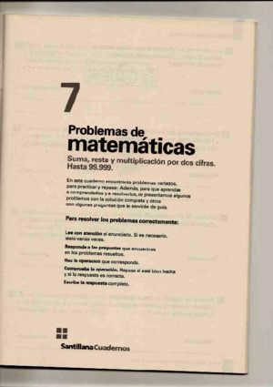 Problemas Matematicas-07 Santillana Cuadernospdf