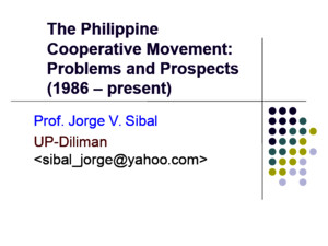 Problems Prospects of Coop Movement-1986-Pres