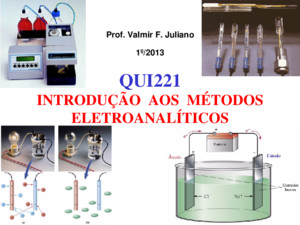 Prof Valmir F Juliano 1º/2013 INTRODUÇÃO AOS MÉTODOS ELETROANALÍTICOS QUI221