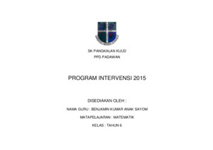 Program Intervensi Tahun 6 2015