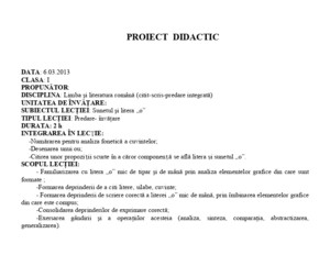 Proiect Didactic Limba Română 2