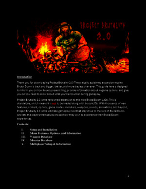 Project Brutality 20 User Manual