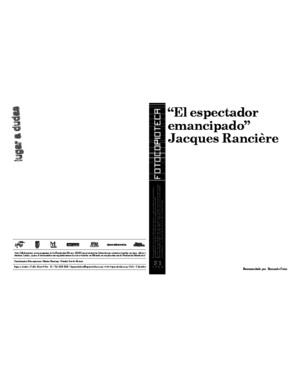 Ranciere, J - El Espectador Emancipado