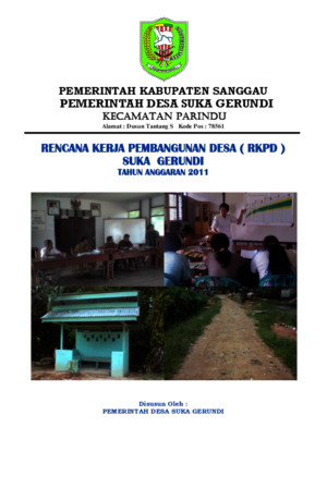 Rencana Kerja Pembangunan Desa ( RKPD ) Suka Gerundi 2010pdf