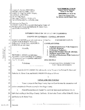 RICHARD ANNEN LAWYER CLIENT LAWSUIT FILED FOR FRAUD ON CLIENT