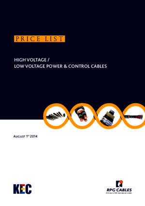 Rpg Cables Price List Aug 2014