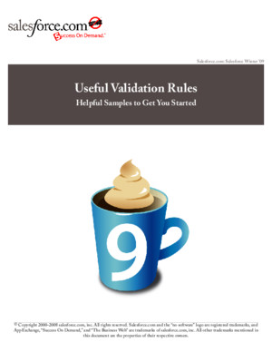 Sales Force Useful Validation Formulas