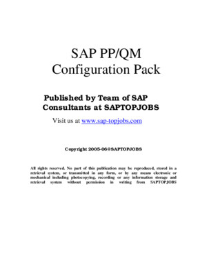 Sap Pp-qm Configuration Pack - Sap Topjobs