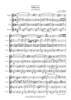 (Sax Quartet) Astor Piazzolla - Oblivion 2