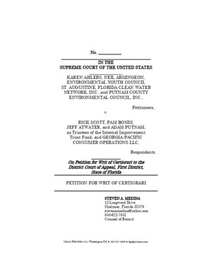 SCOTUS Petition for Writ of Certiorari in Karen Ahlers, Et Al v Rick Scott, Et Al