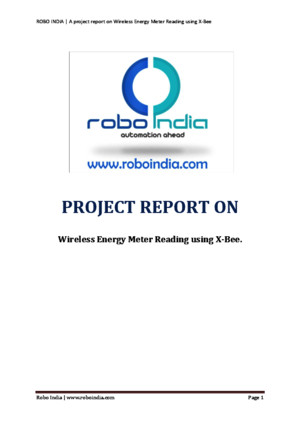 A project report on wireless energy meter reading using x bee