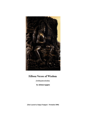 Abhinavagupta Fifteen Verses of Wisdom