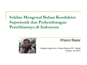 Sekilas Mengenal Bahan Konduktor Superionik dan Perkembangan Penelitiannya di Indonesia