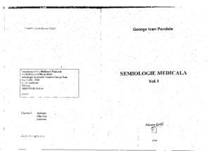 Semiologie Medicala (George Ioan Pandele) Vol 1 - 2001