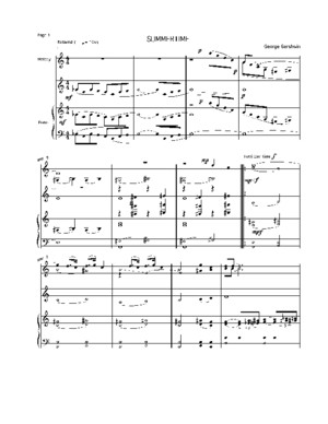 (Sheet Music - Piano) Gershwin - Summertime