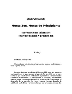 Shunryu Suzuki - Mente Zen, Mente de Principiante