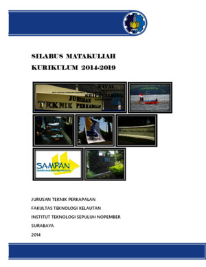 Silabus Matakuliah Kurikulum 2014 JTP-FTK ITS (Versi Indonesia)