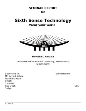 Sixth sense technology seminar report
