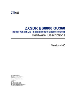 Sjzl20085156-ZXSDR BS8800 GU360 (V4[1]00) Hardware Descriptions