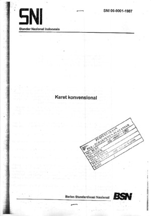 SNI 06-0001-1987 Karet Konvensional