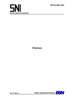 SNI 06-2692-1992 Shampoo