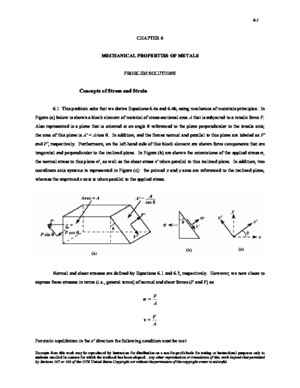 [Solution Chapter 6] Callister Materials Science and Engineering an Introduction 7e Solutions Manual