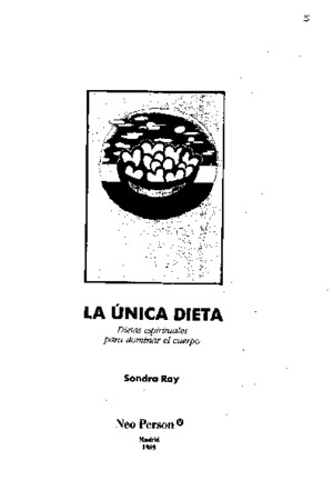 Sondra Ray - La Unica Dietapdf