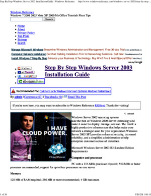 Step by Step Windows Server 2003 Installation Guide _ Windows Reference