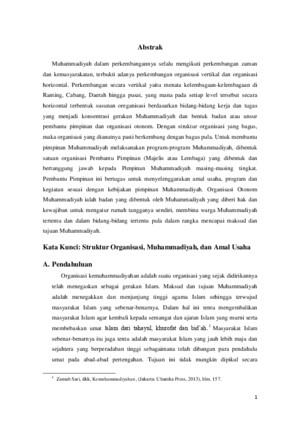 Struktur Organisasi, Muhammadiyah, dan Amal Usaha