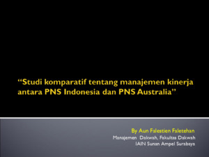Studi Banding Manajemen Kinerja antara PNS Indonesia dan Australia