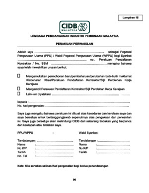Surat Wakil CIDB