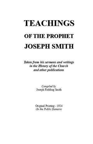 Teachings of the Prophet Joseph Smith