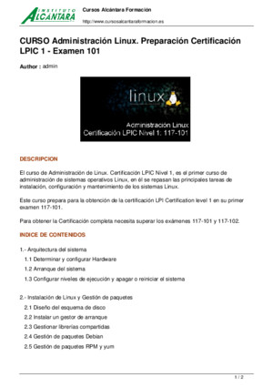 Administracion Linux Preparacion Certificacion Lpic 1 Examen 101