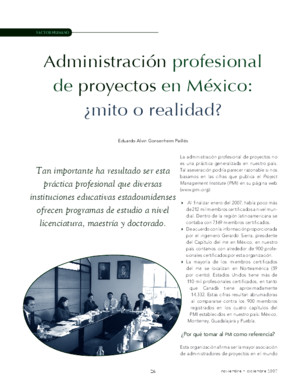 Administración profesional de proyectos en México