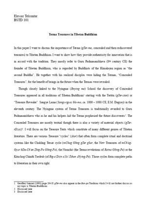 Terma Treasures in Tibetan Buddhism
