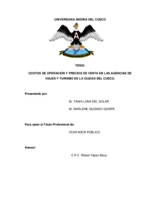 Tesis Costos de Operaciones y Precios de Venta en Las AAVV Cusco