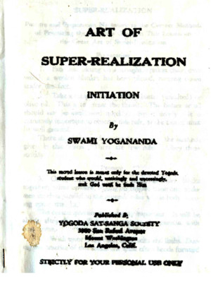 The Art Of Super-Realization by Swami Yogananda - Kriya Yogapdf