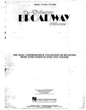 The Definitive Broadway Collection (Songbook)
