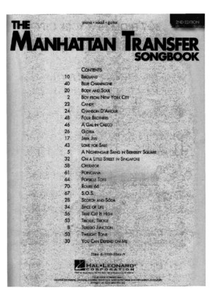 The Manhattan Trangfer Songbookpdf
