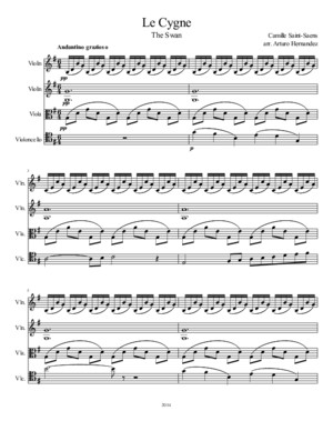 The Swan for String Quartet-Score and Parts