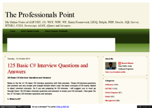 Theprofessionalspoint Blogspot in 2013-10-125 Basic c Interv