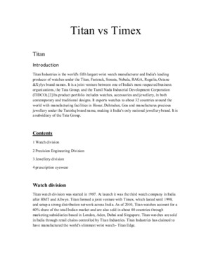 Titan vs Timex final