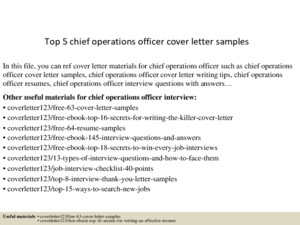 Top 8 chief operations officer resume samples