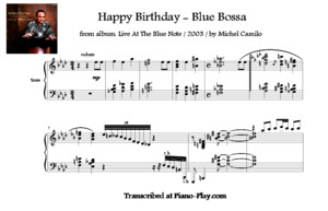 Transcription - Happy Birthday - Blue Bossa by Michel Camilo