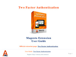 Two Factor Authentication: Magento Extension by Amasty User Guide